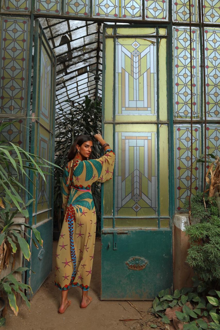 Golden Palms | Cover-Up Dress