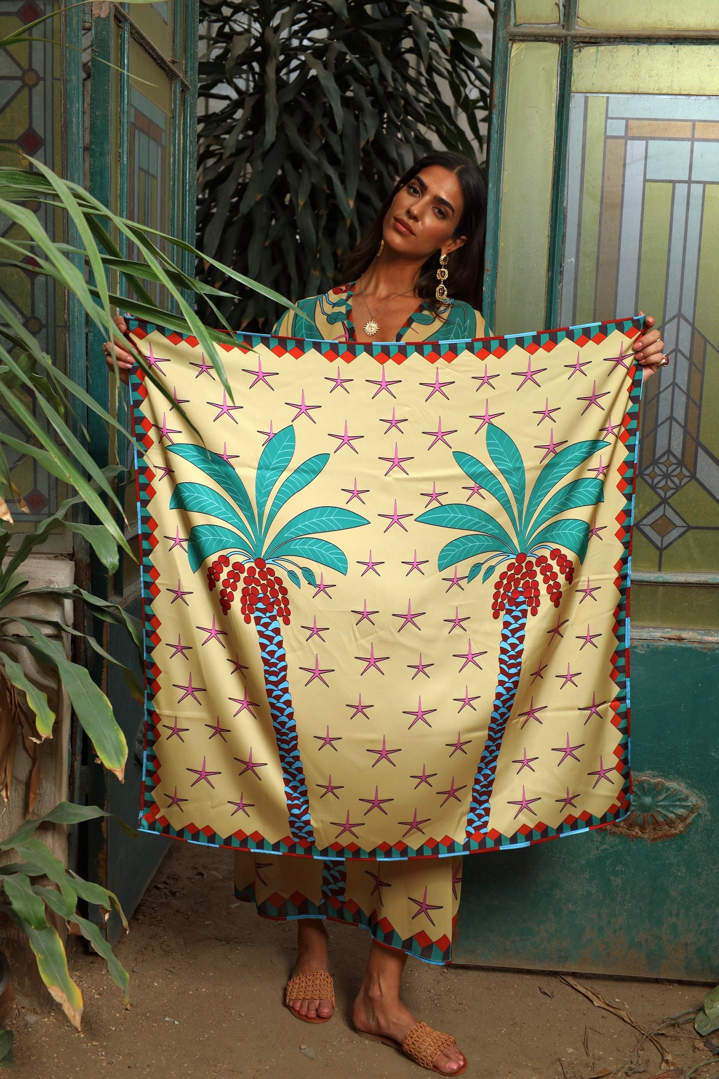 Golden Palms | Scarf