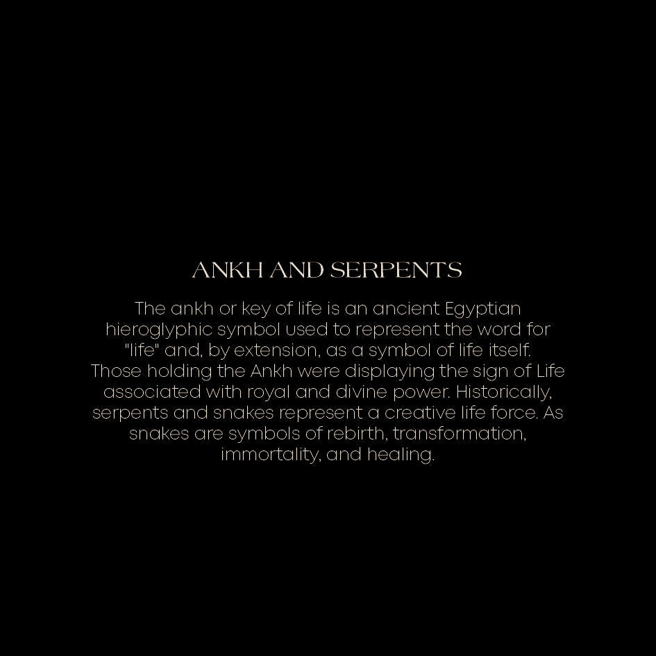 The Ankh and Serpents Gold/Silver Earrings