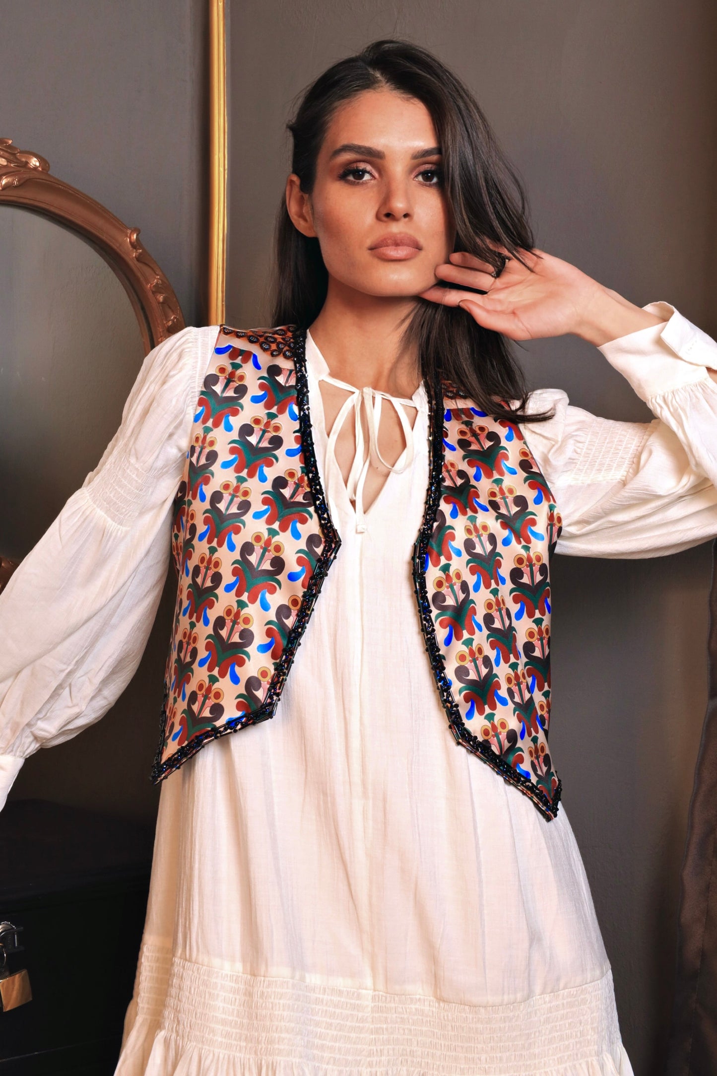 Precious | Beaded Double-Face Vest