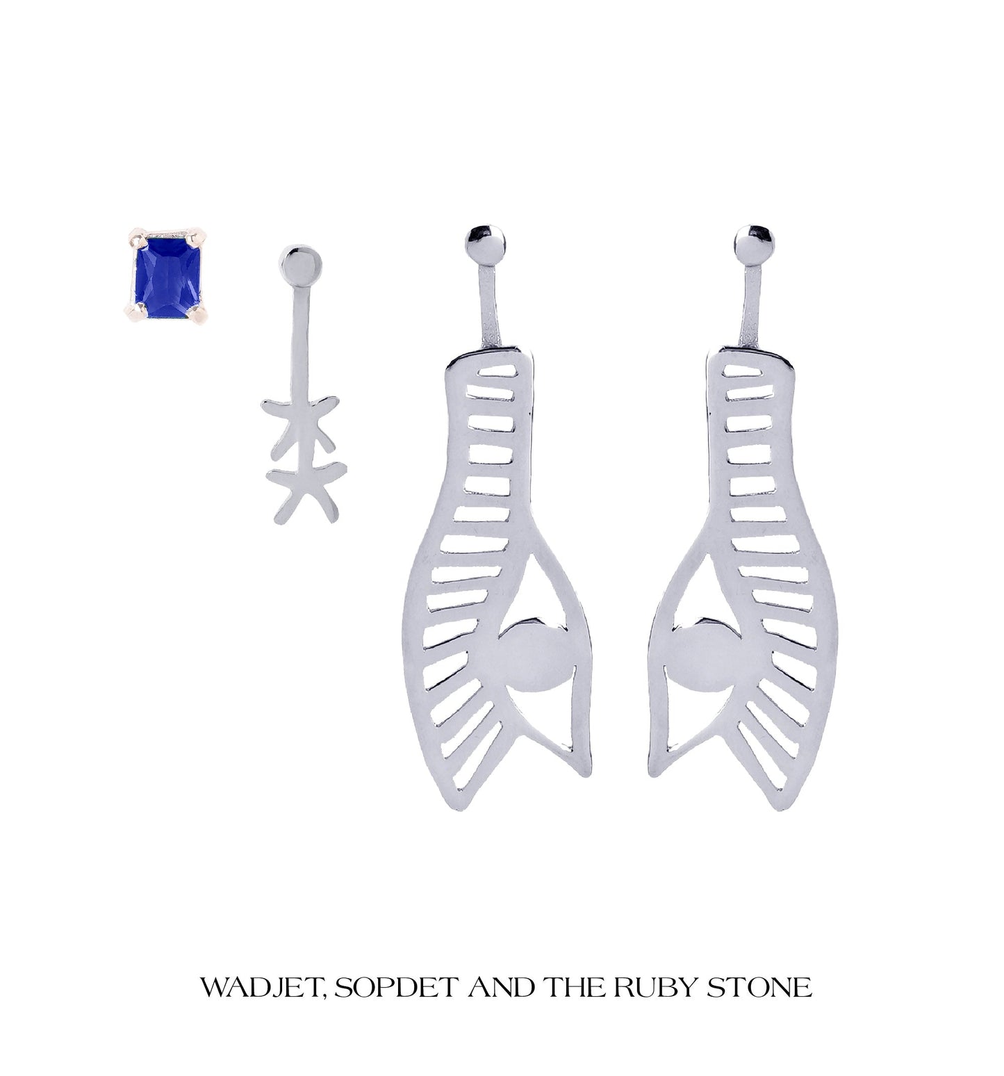 Wadjet, Sopdet And The Ruby Stone Earrings