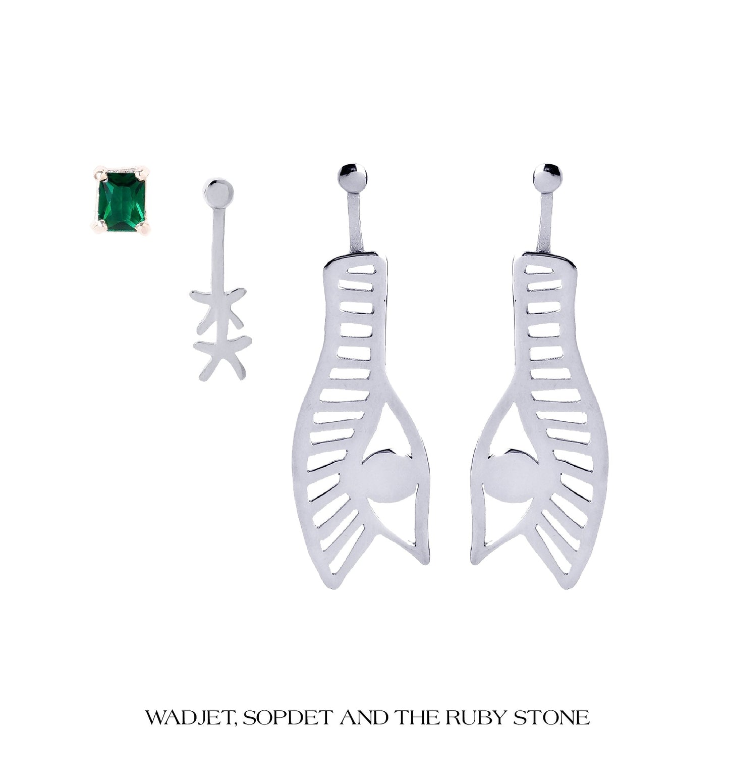 Wadjet, Sopdet And The Ruby Stone Earrings