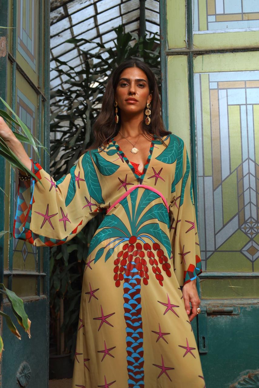 Golden Palms | Cover-Up Dress