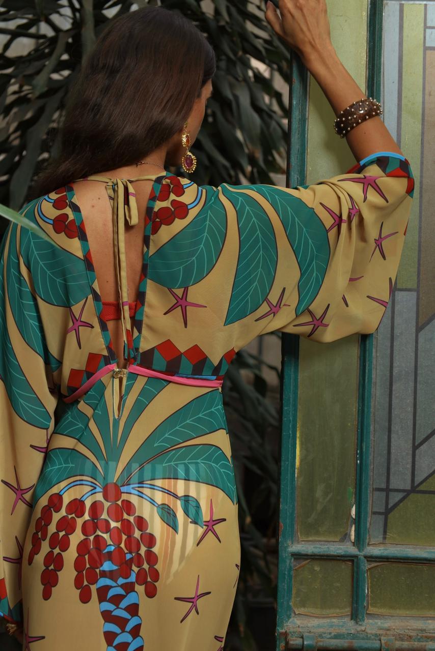 Golden Palms | Cover-Up Dress