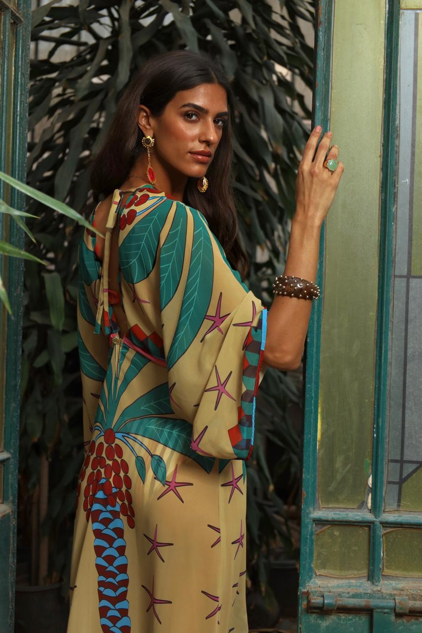 Golden Palms | Cover-Up Dress