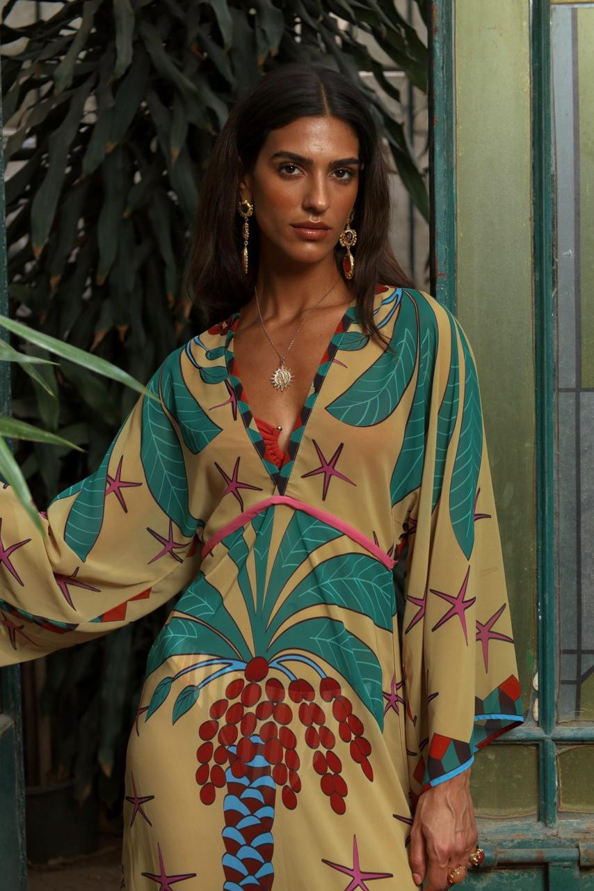Golden Palms | Cover-Up Dress