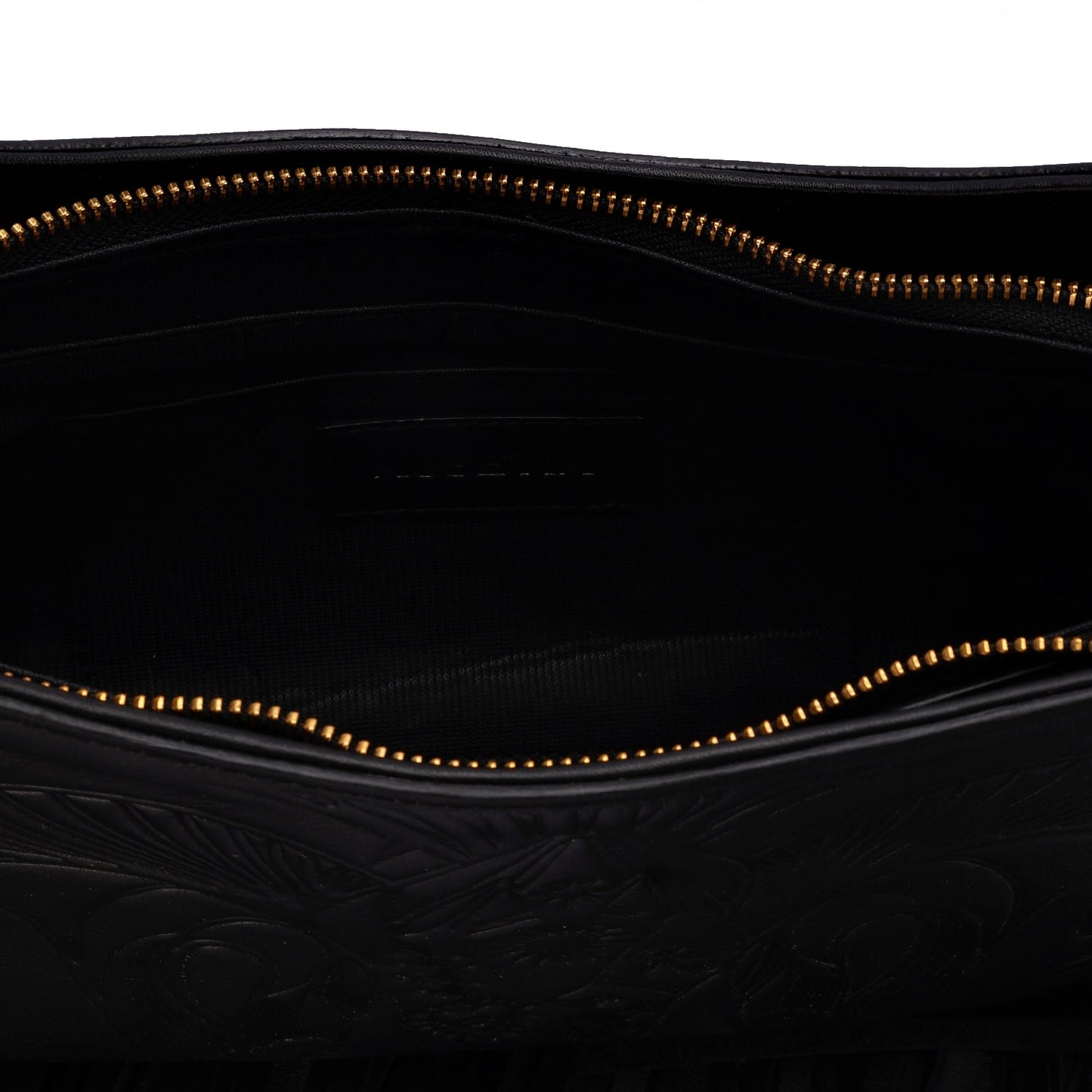 Bound in Light | Black Fringe Leather Bag