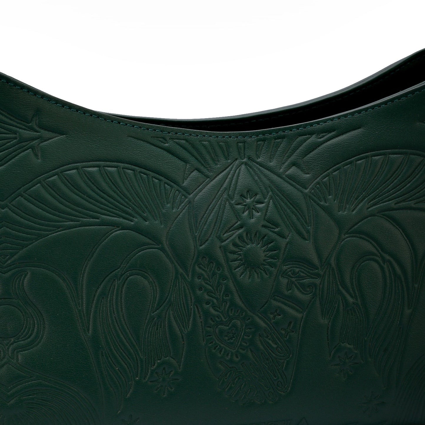 Bound in Light | Green Fringe Leather Bag