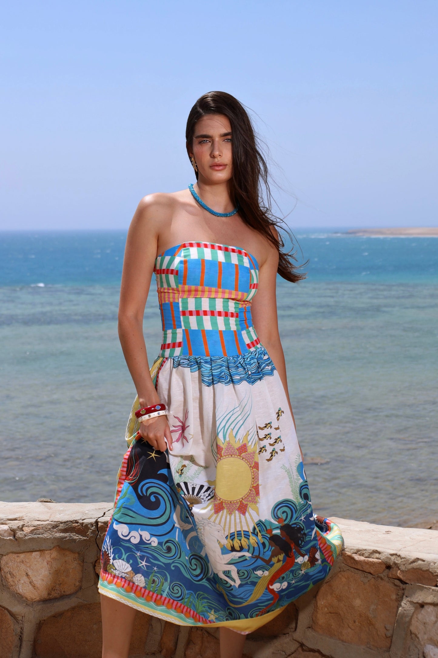 The Mystical Sun Mermaids | Linen Dress