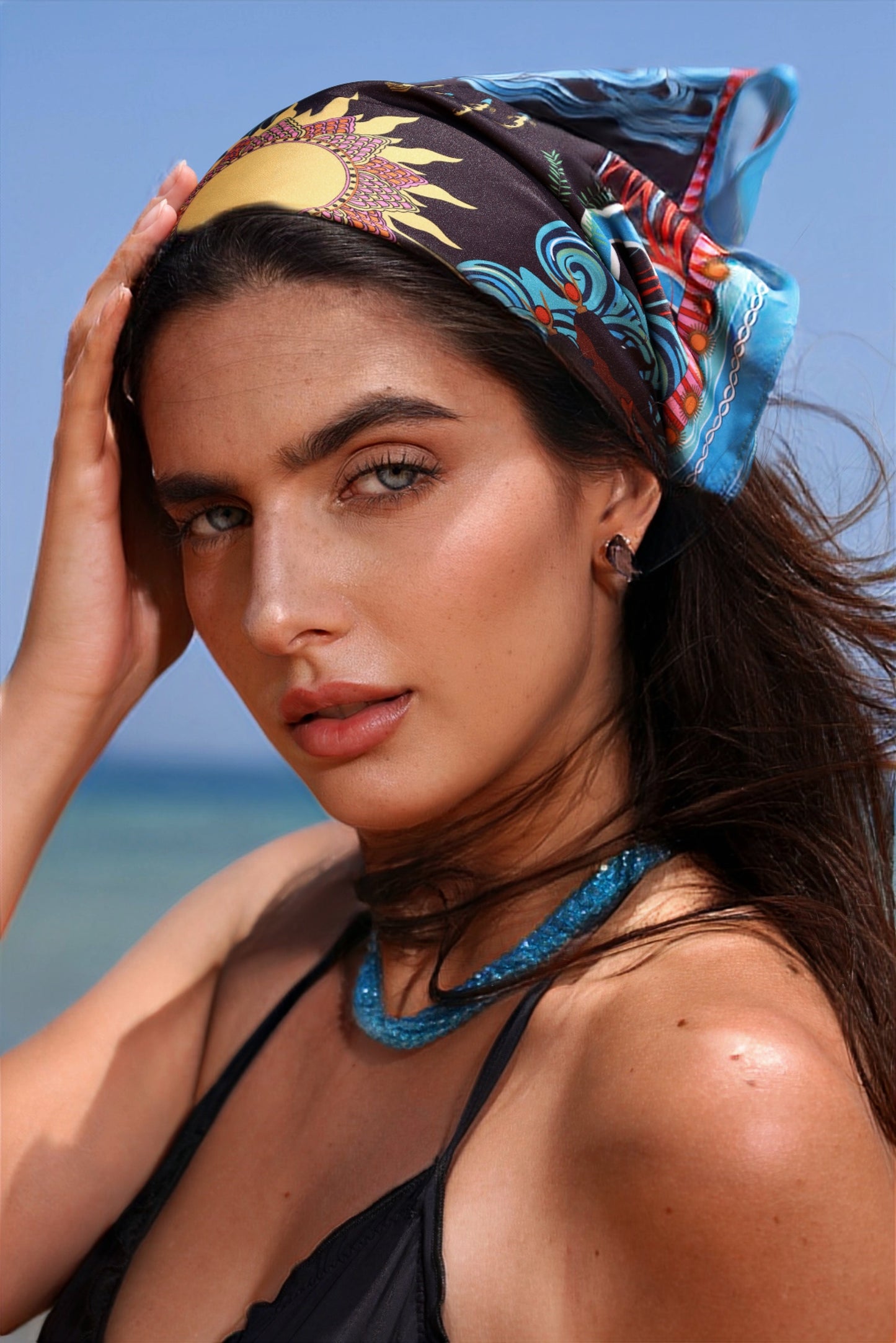 The Mystical Sun Mermaids | Mini Scarf
