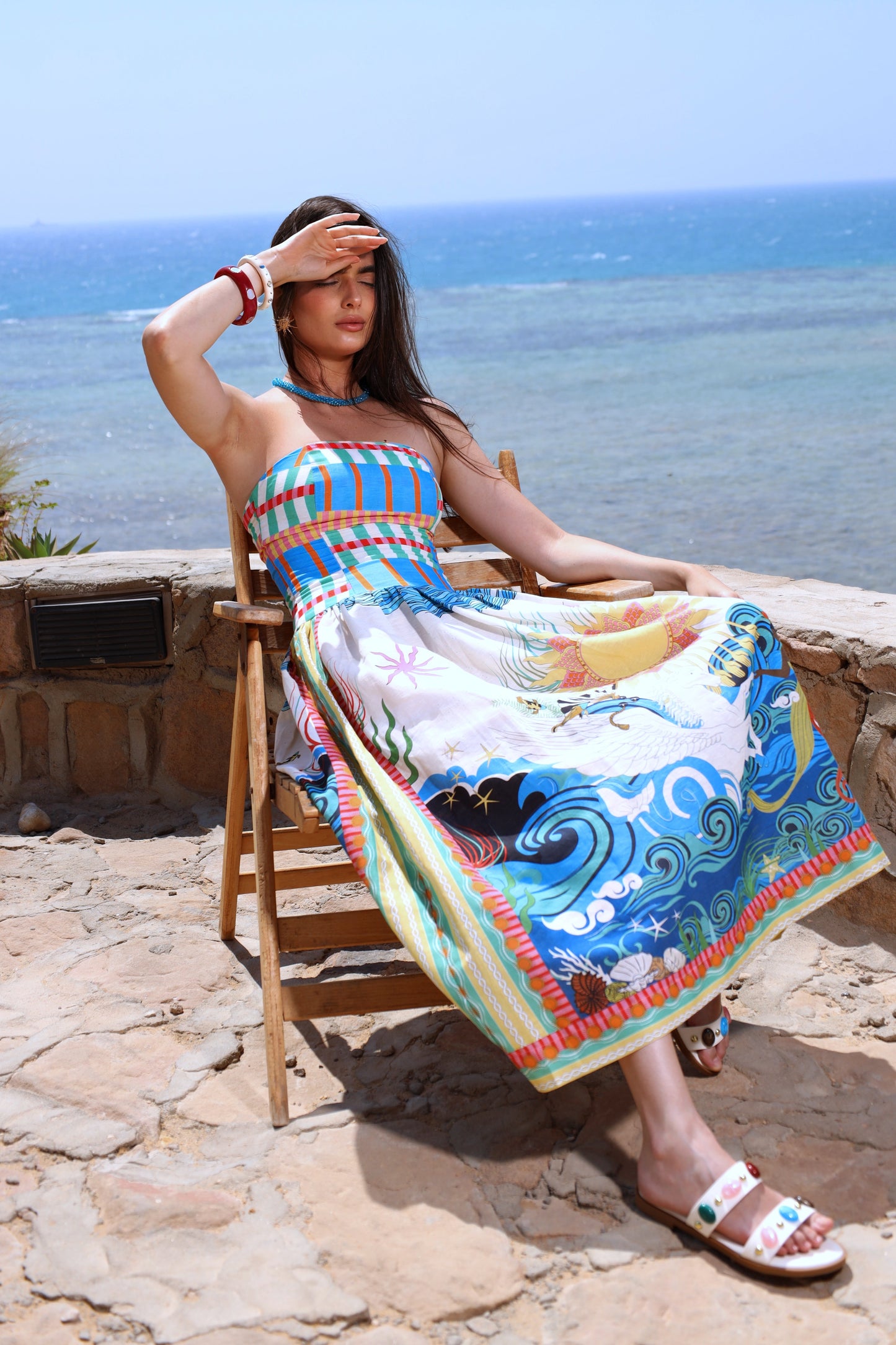 The Mystical Sun Mermaids | Linen Dress