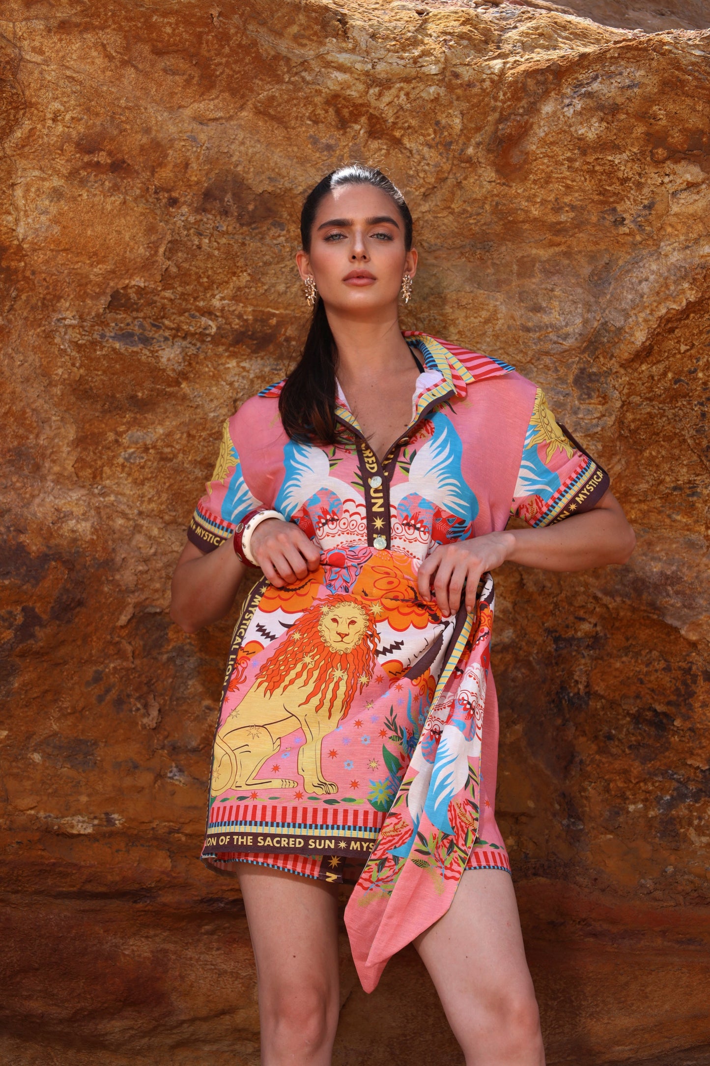 The Mystical Lion | Linen Dress