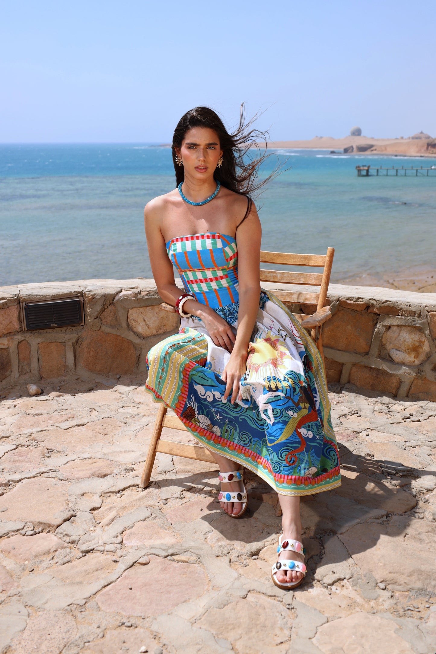 The Mystical Sun Mermaids | Linen Dress