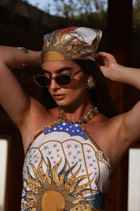 The Celestial Sun | Mini Scarf