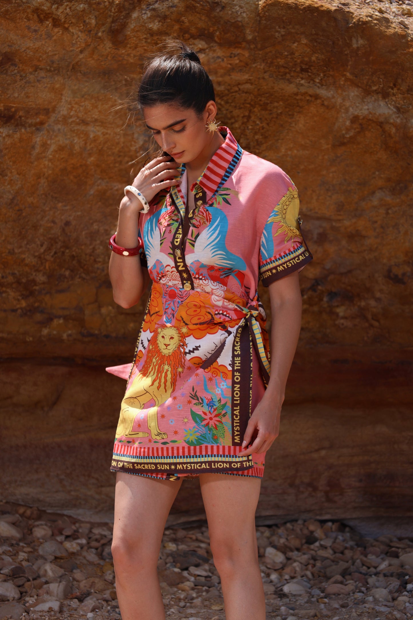 The Mystical Lion | Linen Dress