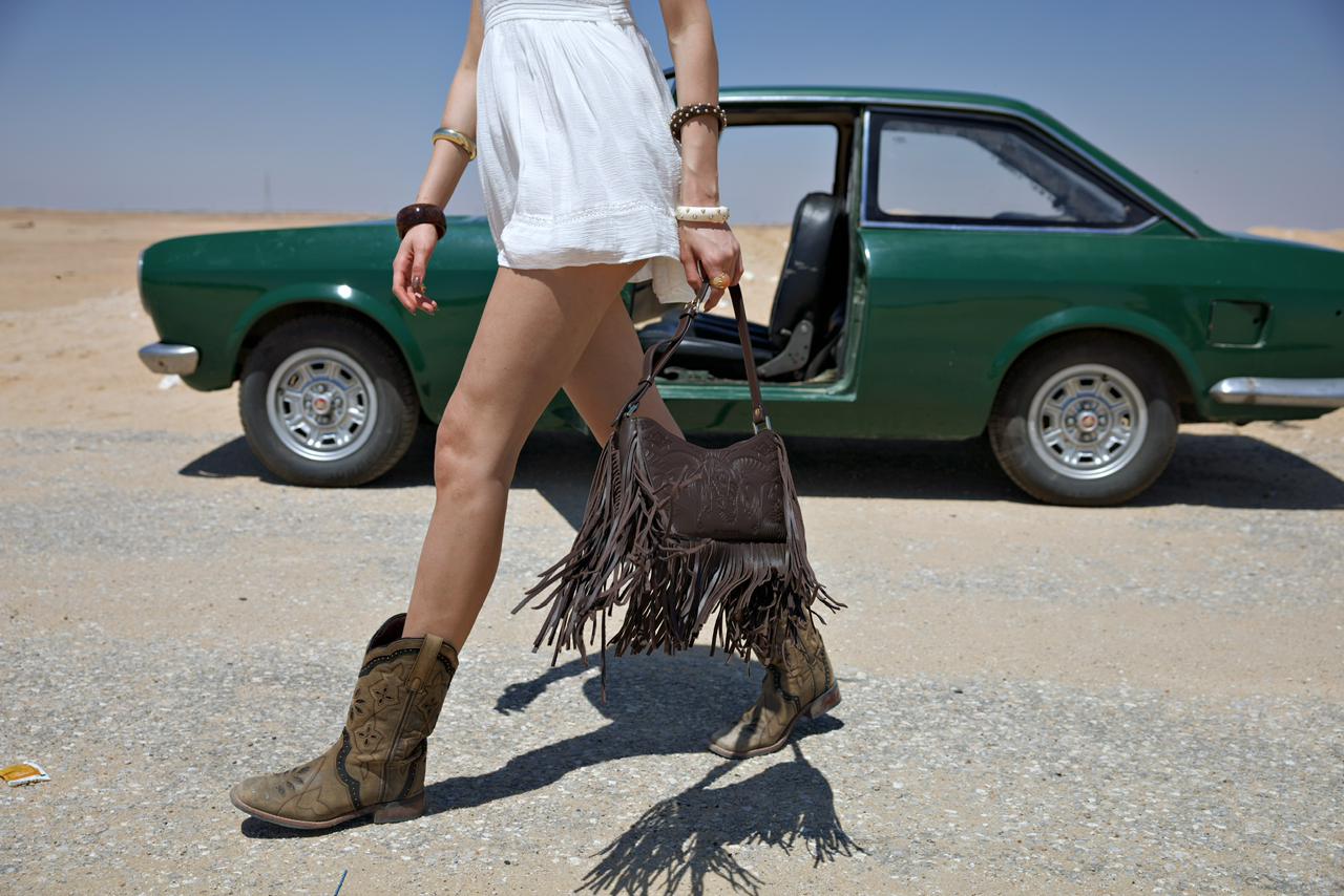 Bound in Light | Brown Fringe Leather Bag
