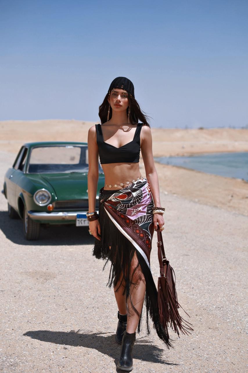 Bound in Light | Burgundy Fringe Leather Bag